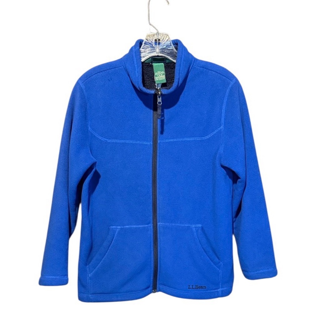 💰BOGO FREE L.L. Bean Full Zip Fleece Jacket Coat L 14-16